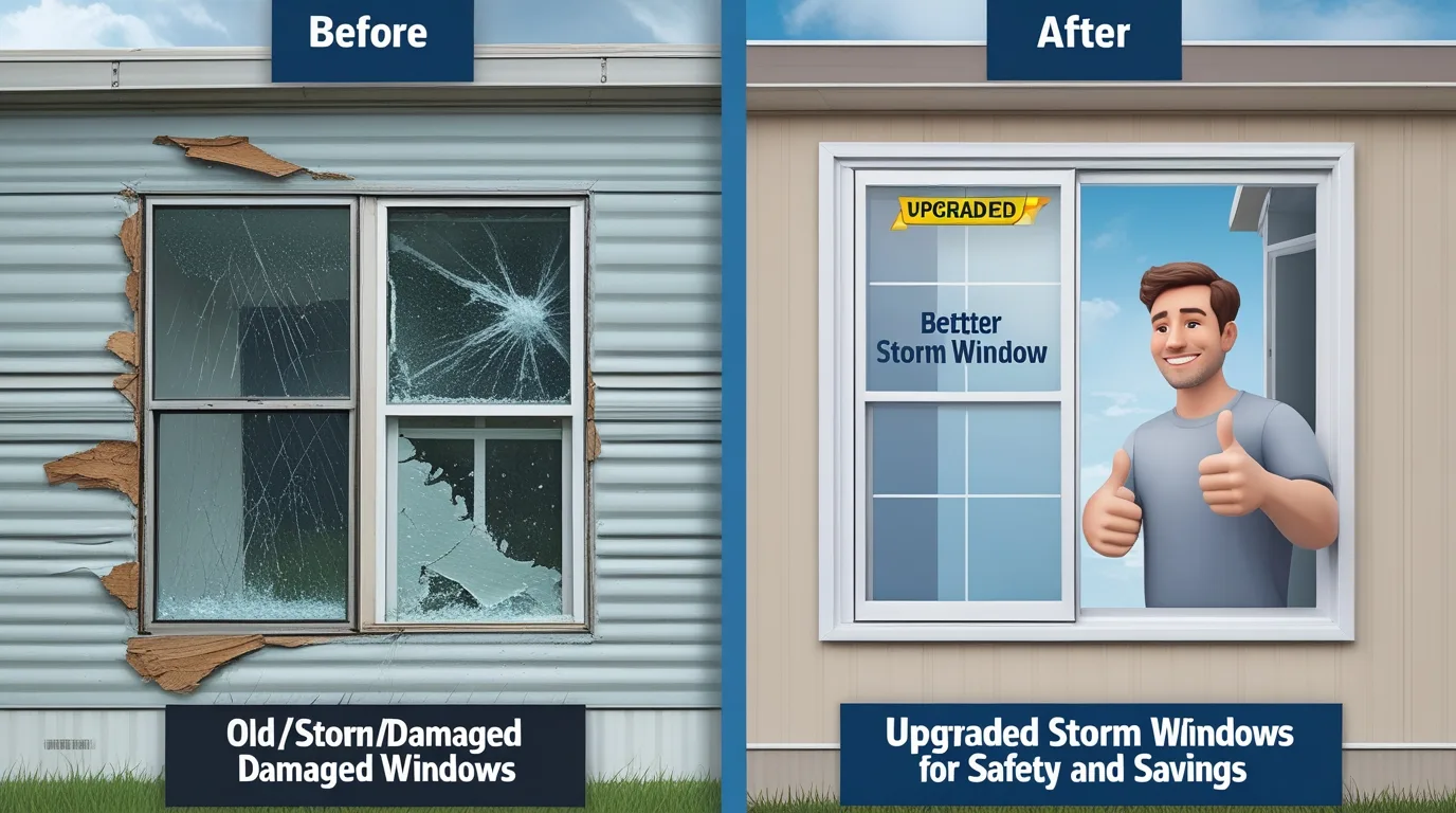 Replacing Old or Storm-Damaged Mobile Home Windows Replacing Old or Storm-Damaged Mobile Home Windows