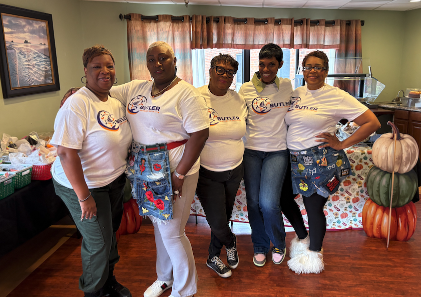 Volunteers supporting the Butler Outreach Initiative during a distribution event