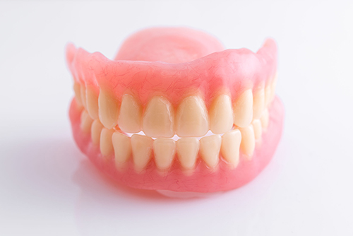 full denture on display