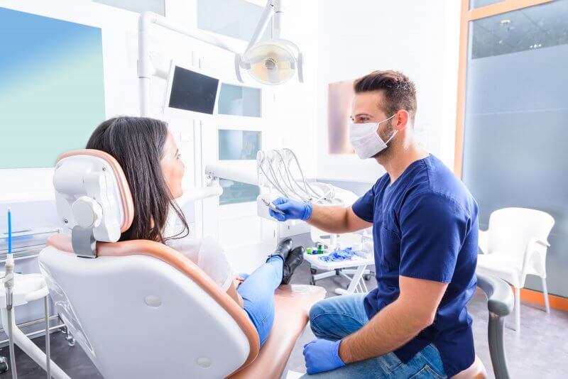 A patient, having a consultation