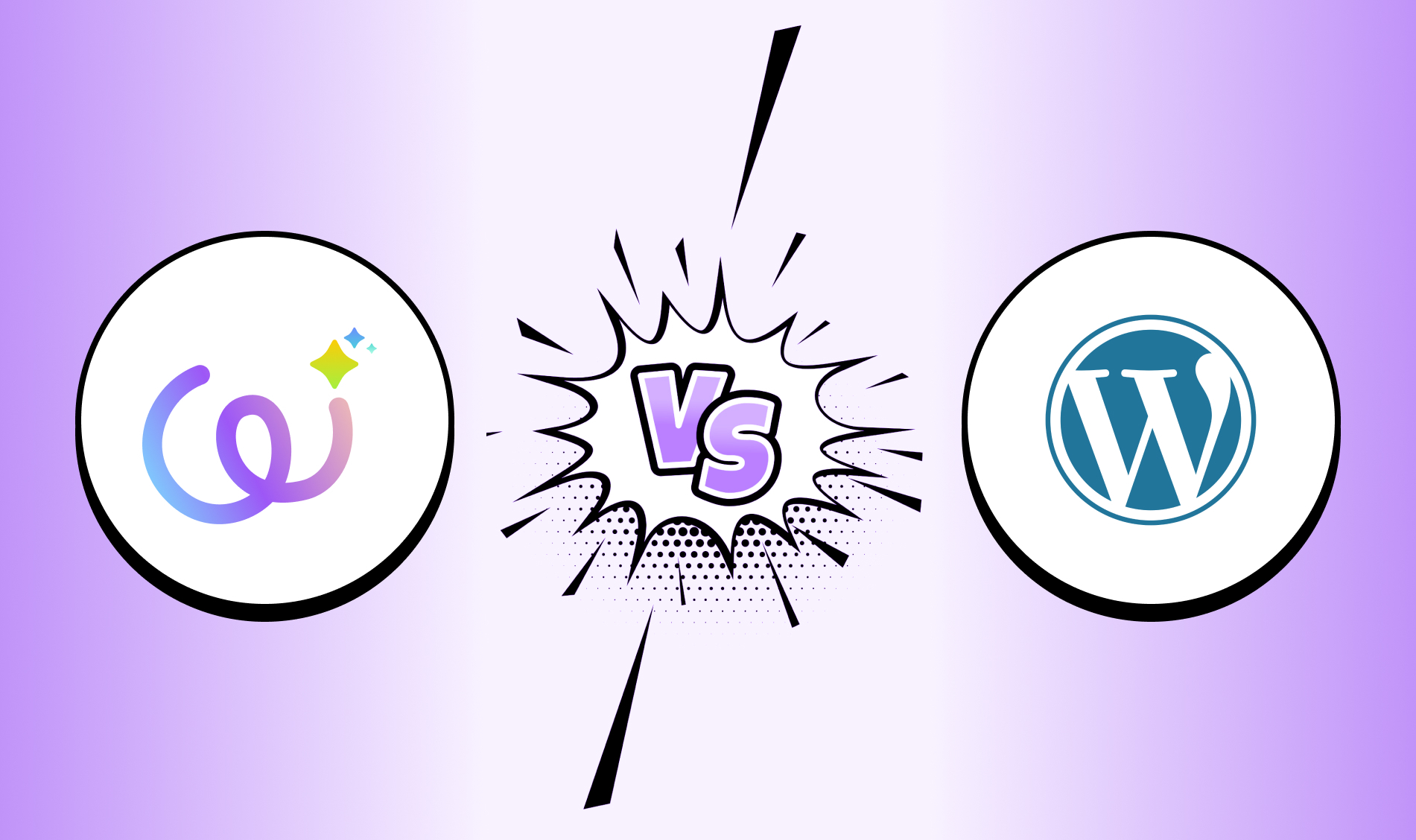 SmartWebi vs WordPress comparison graphic highlighting website platforms for businesses