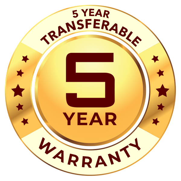 5 Year Warranty