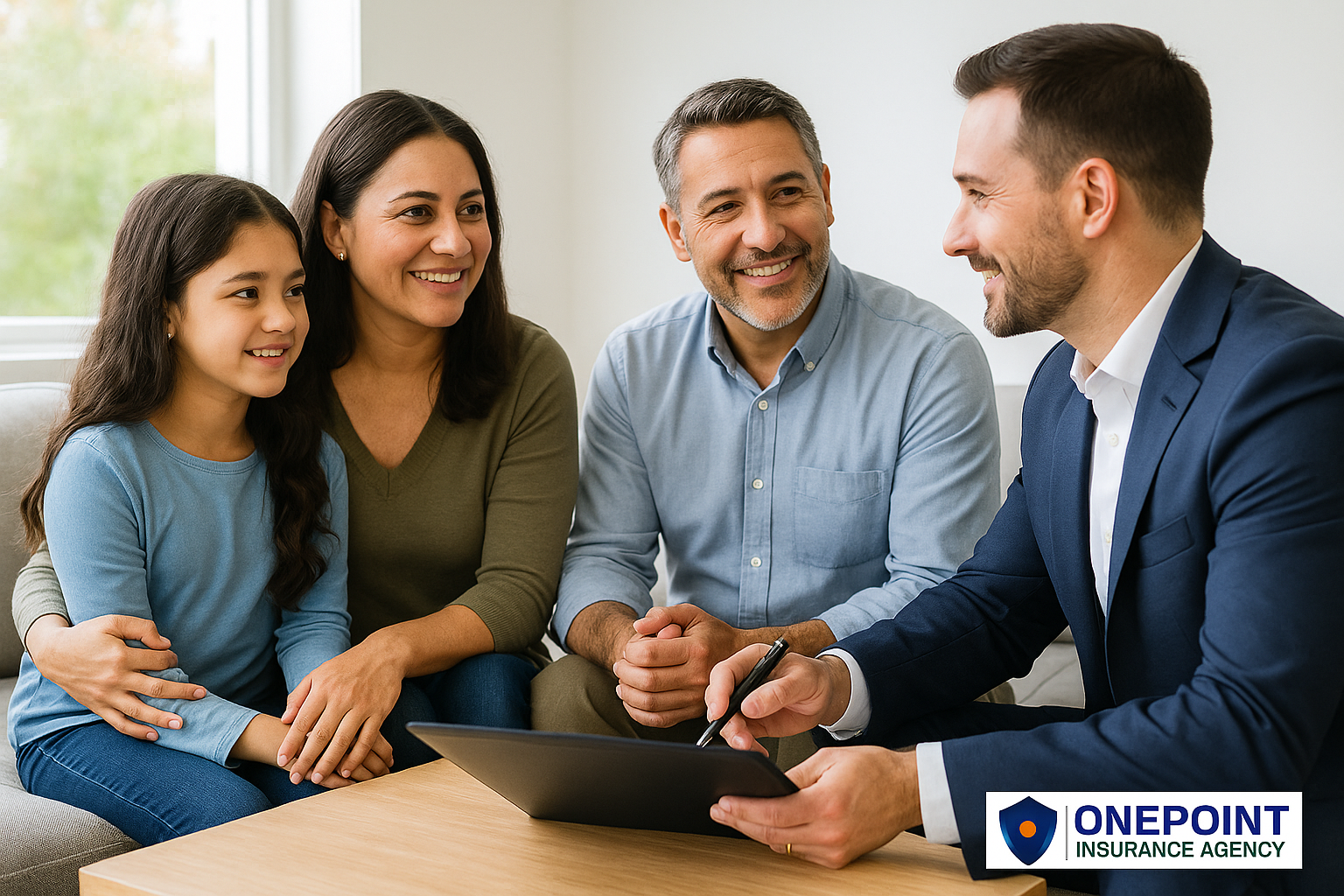family thinking of insurance family thinking of insurance
