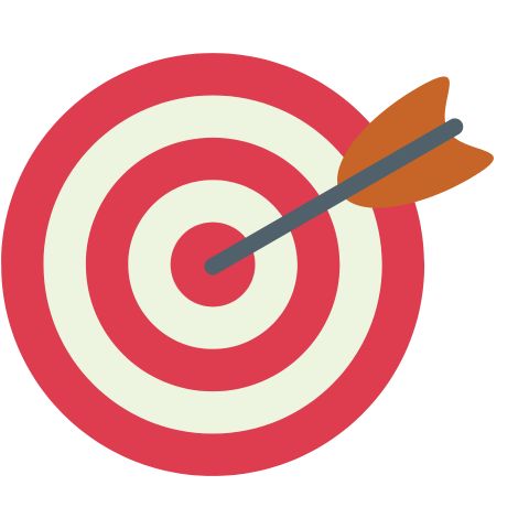 A graphic of an arrow hitting a bullseye