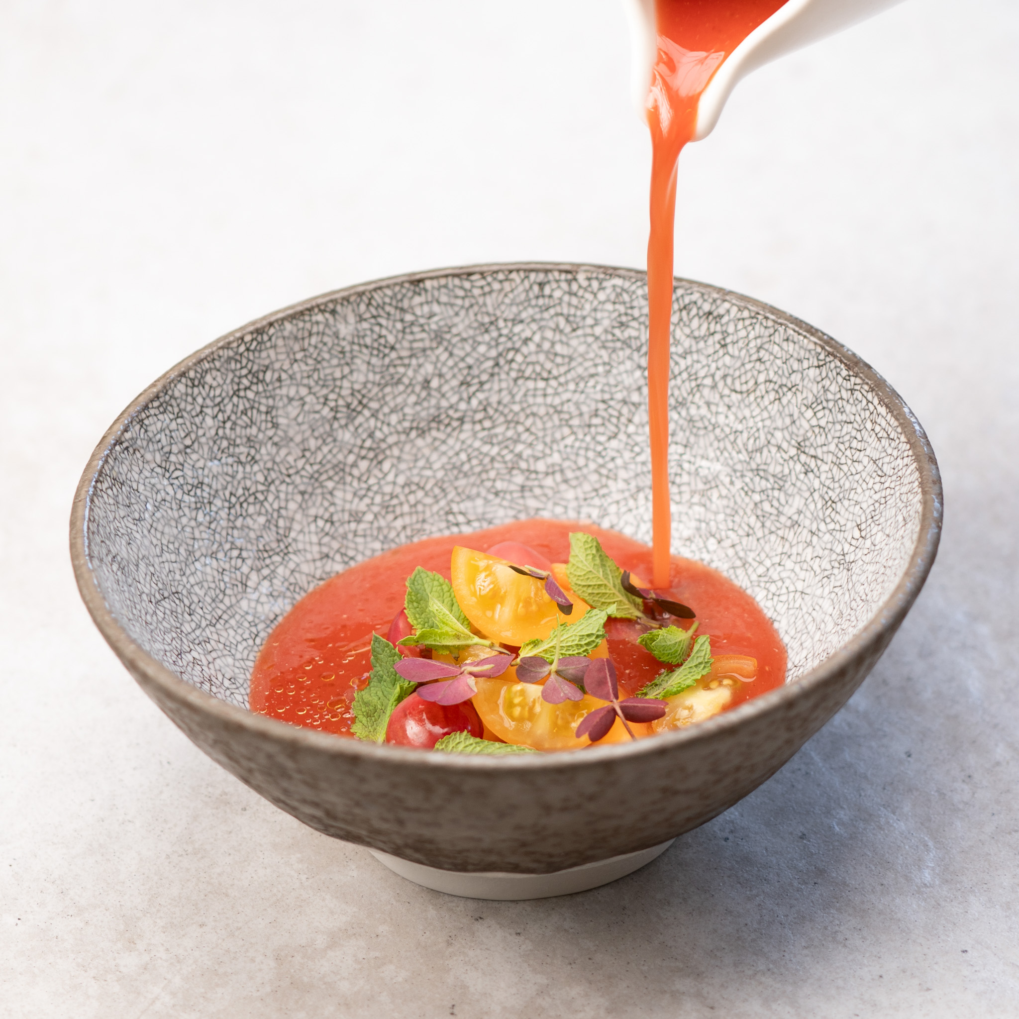 Watermelon tomato soup