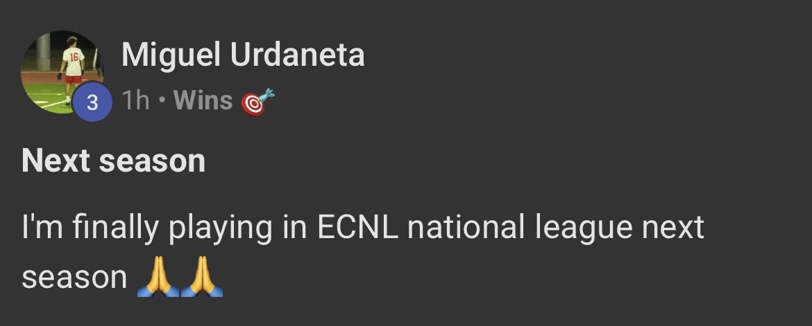 Miguel Urdaneta: Playing In ECNL National League