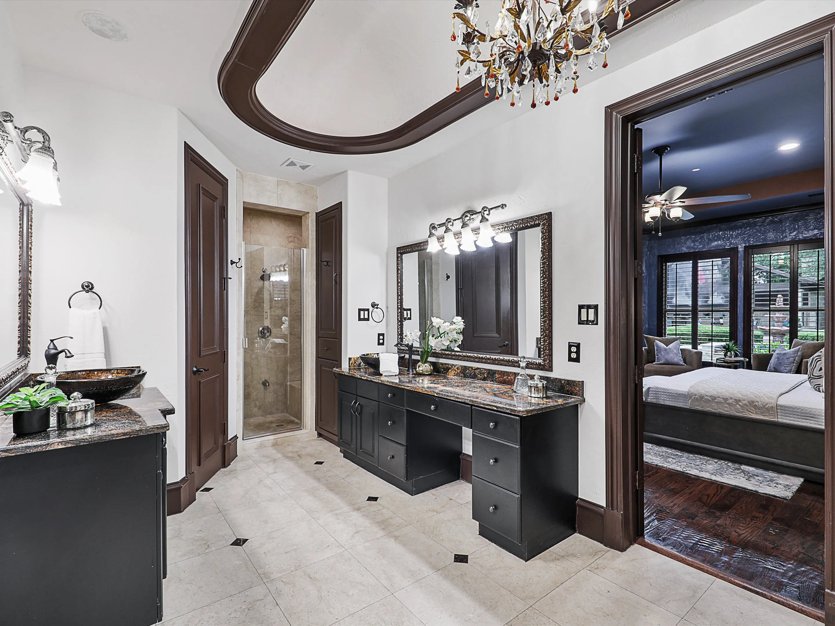 Bedroom-adjacent bathroom