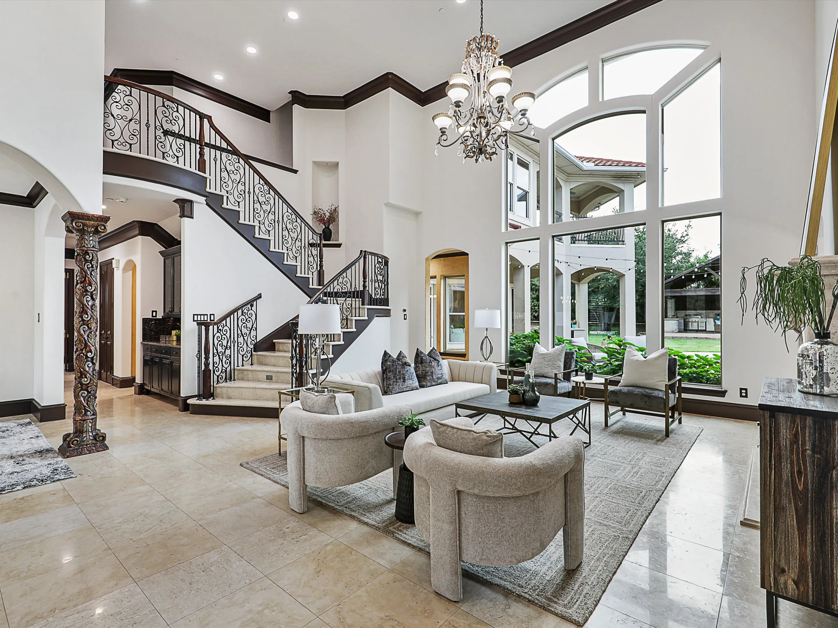 Wide view of the living room