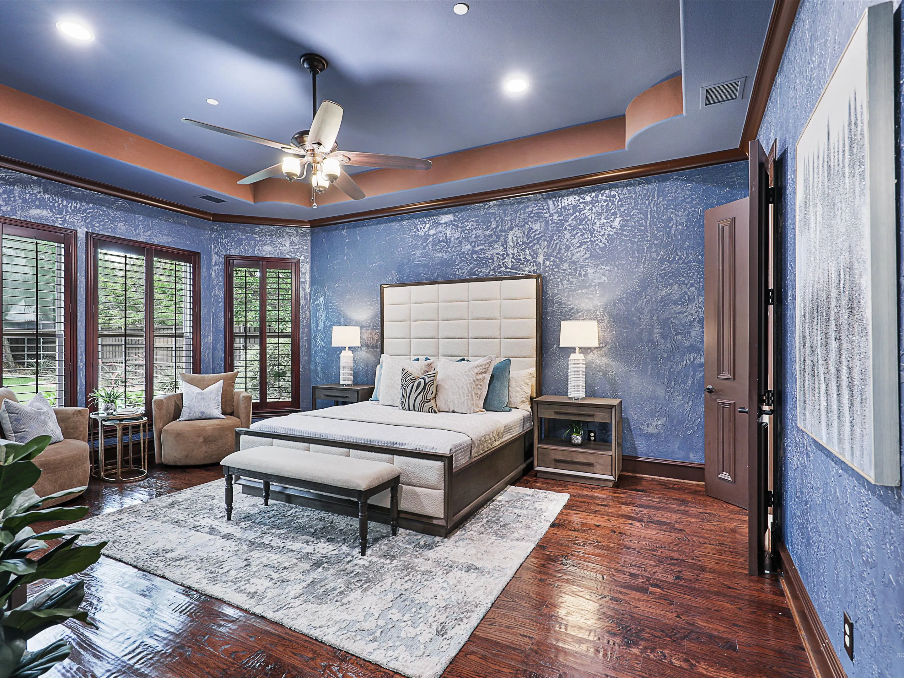 One of the bedrooms