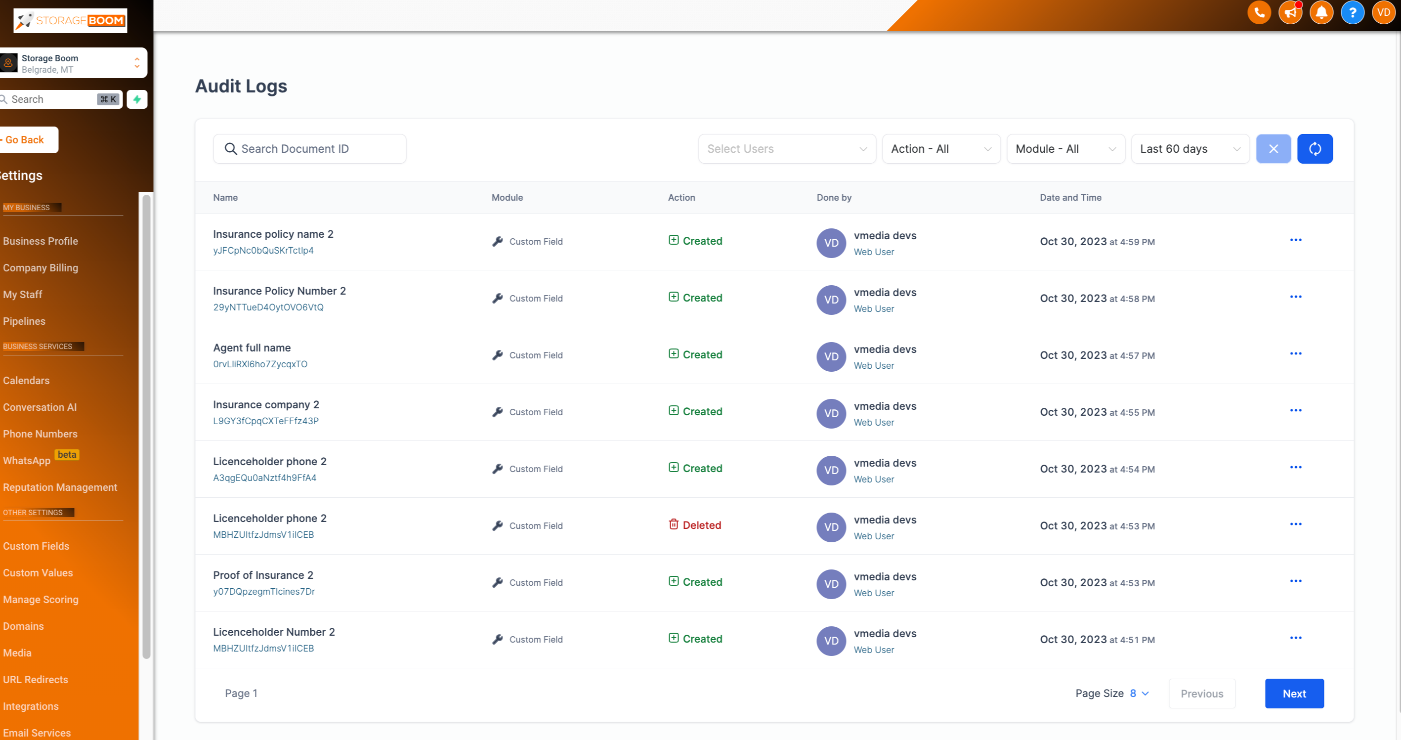 Audit logs for your data security 