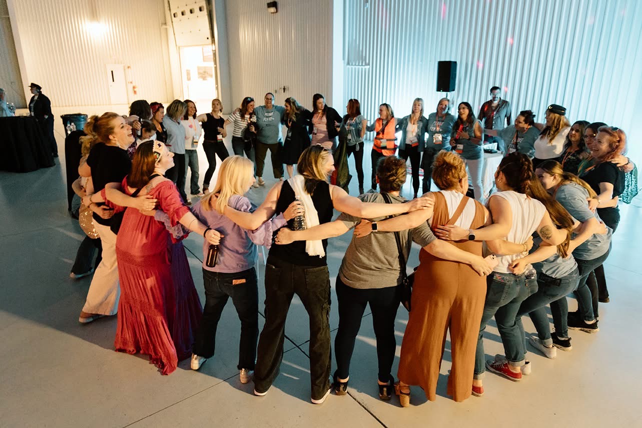 Community of photographers embracing collaboration and connection