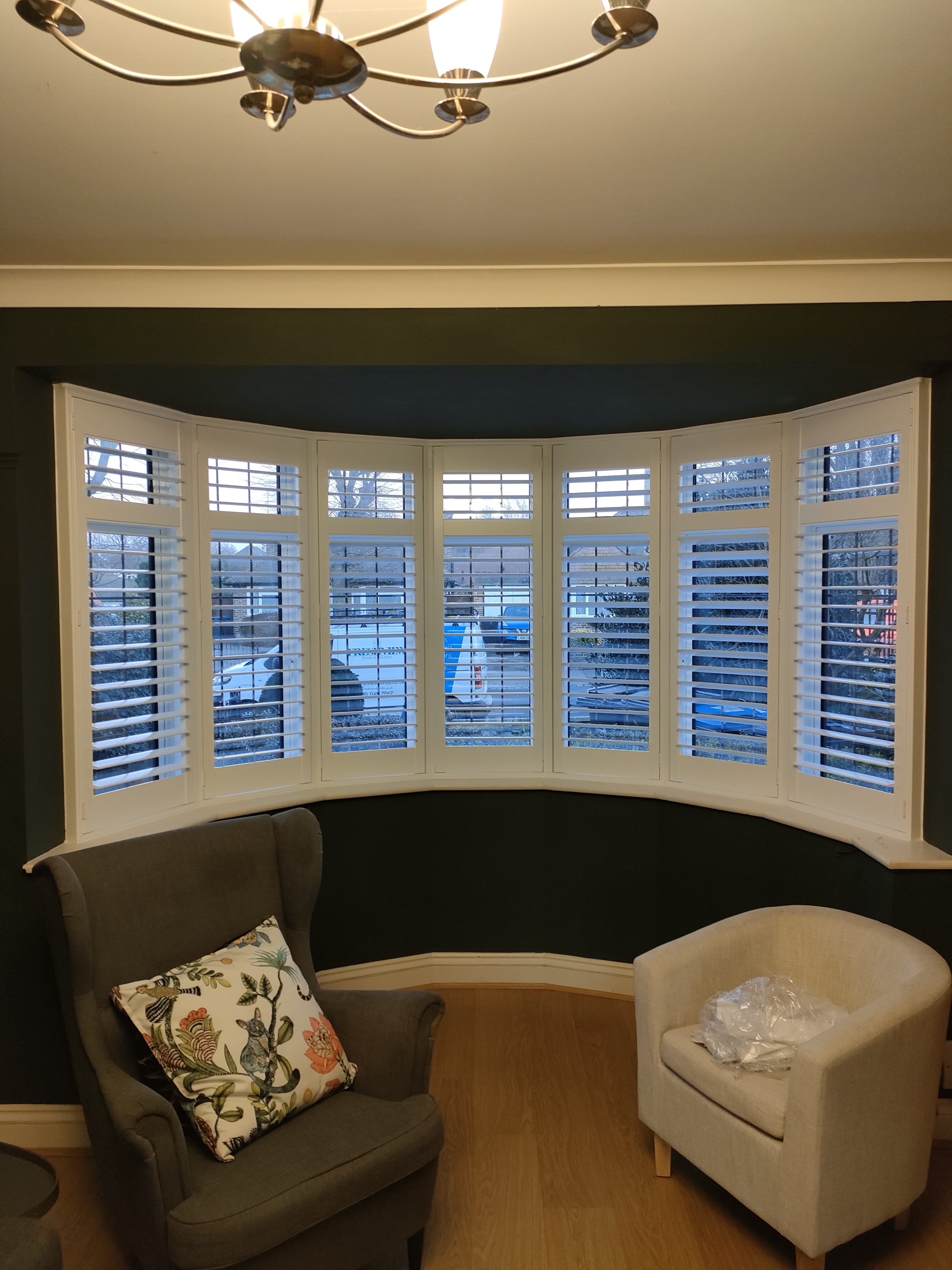 Shutters in a bay