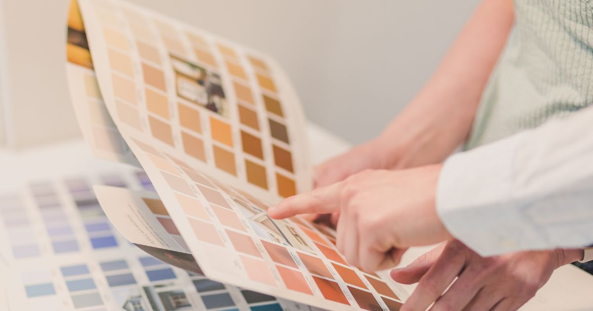 man pointing color palette man pointing color palette