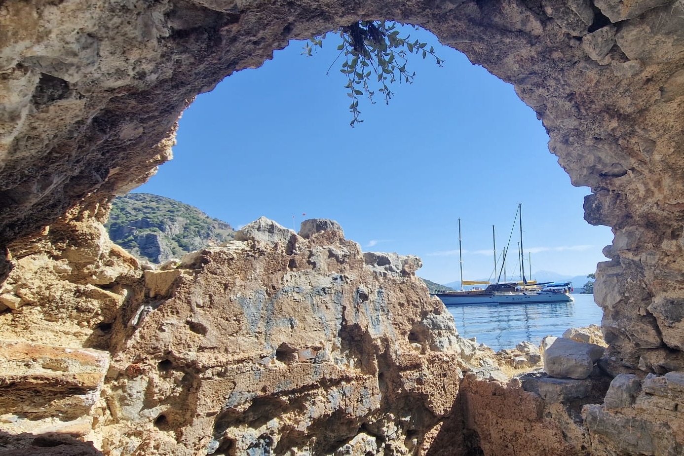 Boat and cave