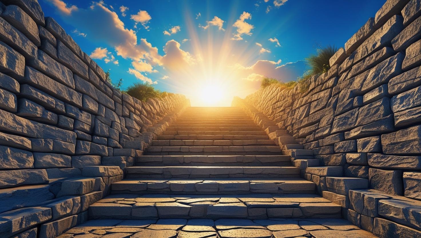 sunset and stairs