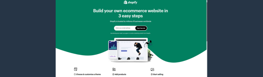 shopify landing page