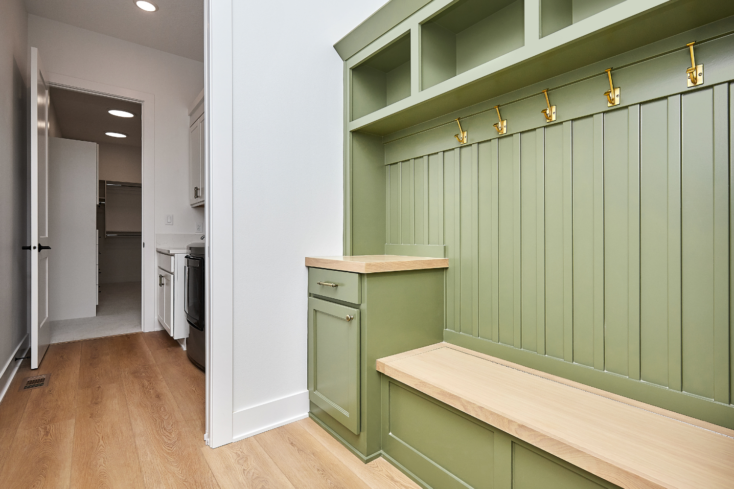 green mudroom