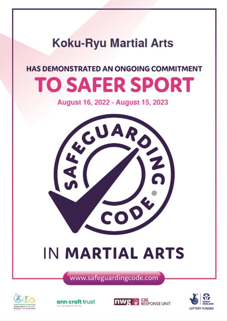 KRMA Safeguarding Code For Martial Arts Award