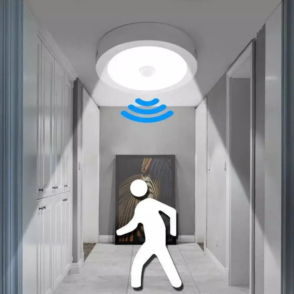 Animated image of a motion sensor scanning a figure as they walk beneath it Animated image of a motion sensor scanning a figure as they walk beneath it