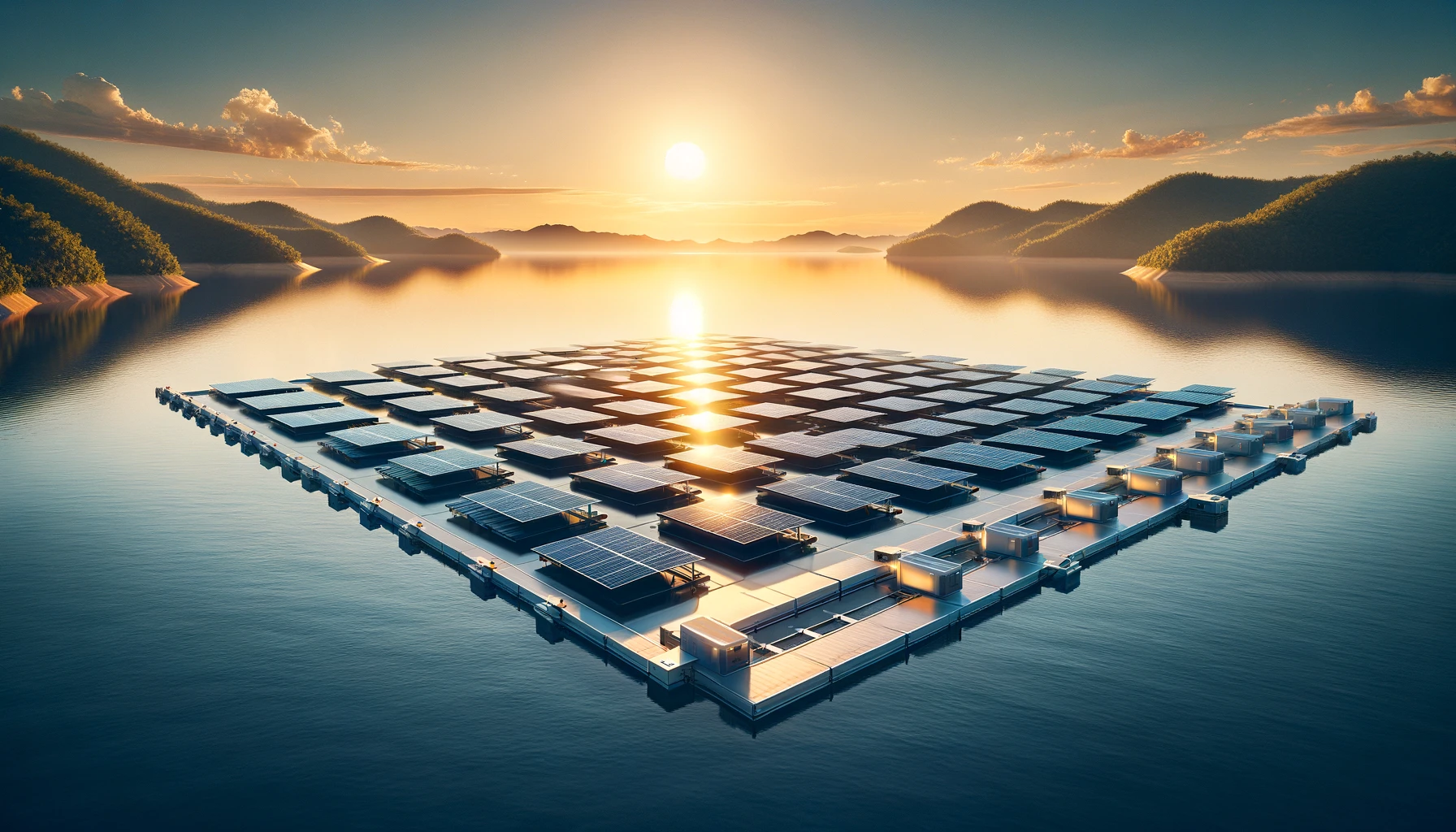 Floating solar farms