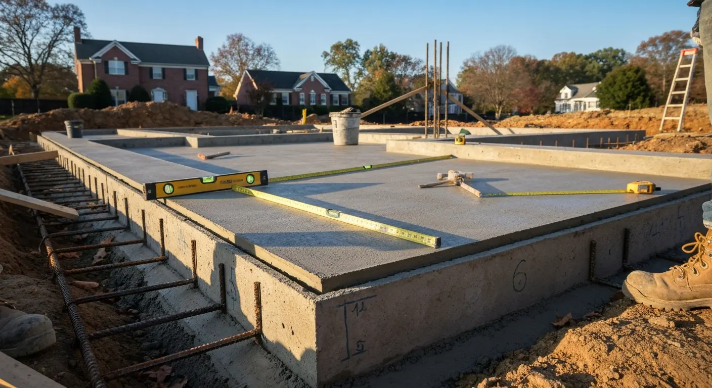 Foundation concrete work