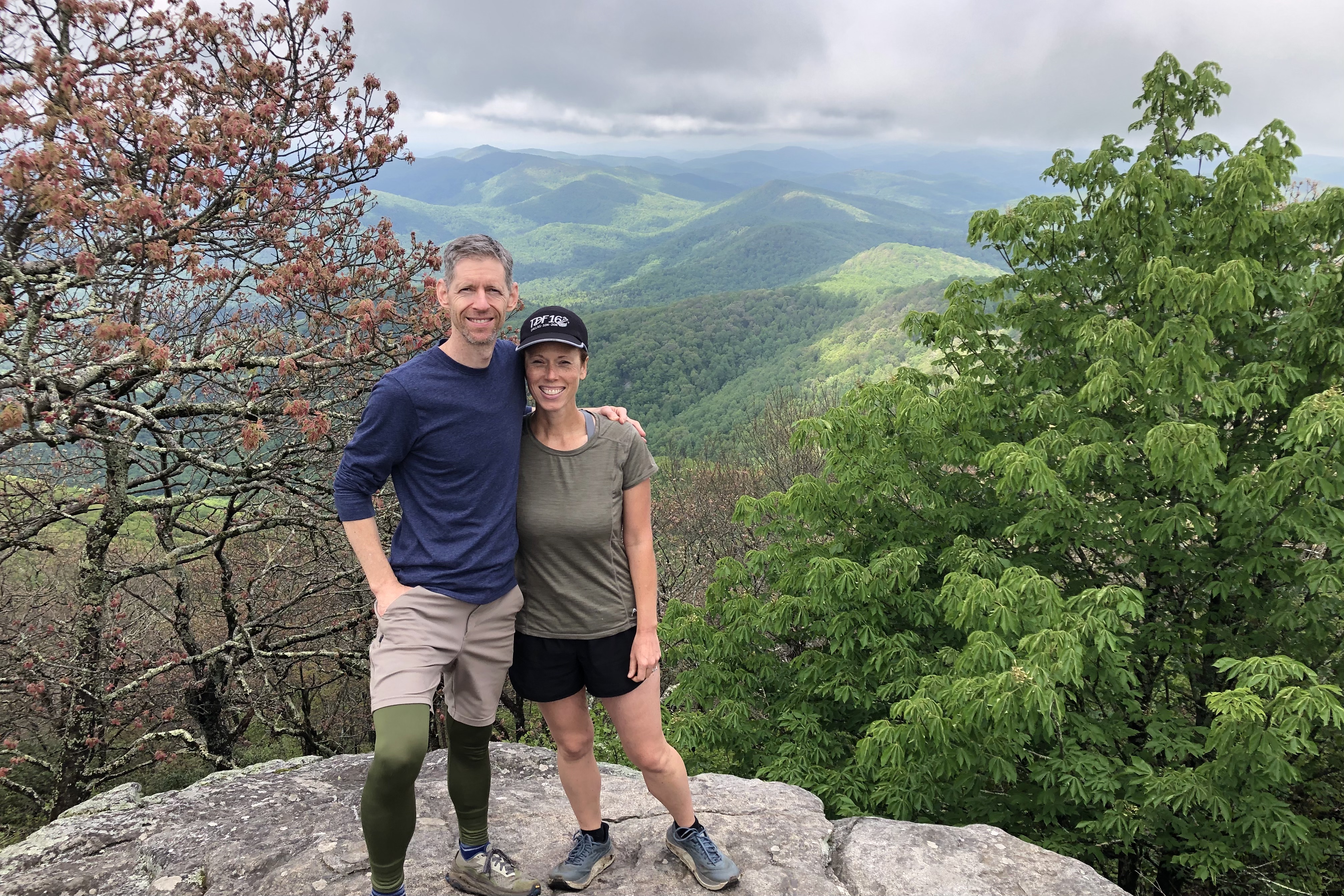 Chiropractor Brandt Adams and wife at a mountaintop on the Appalachian Trail Chiropractor Brandt Adams and wife at a mountaintop on the Appalachian Trail