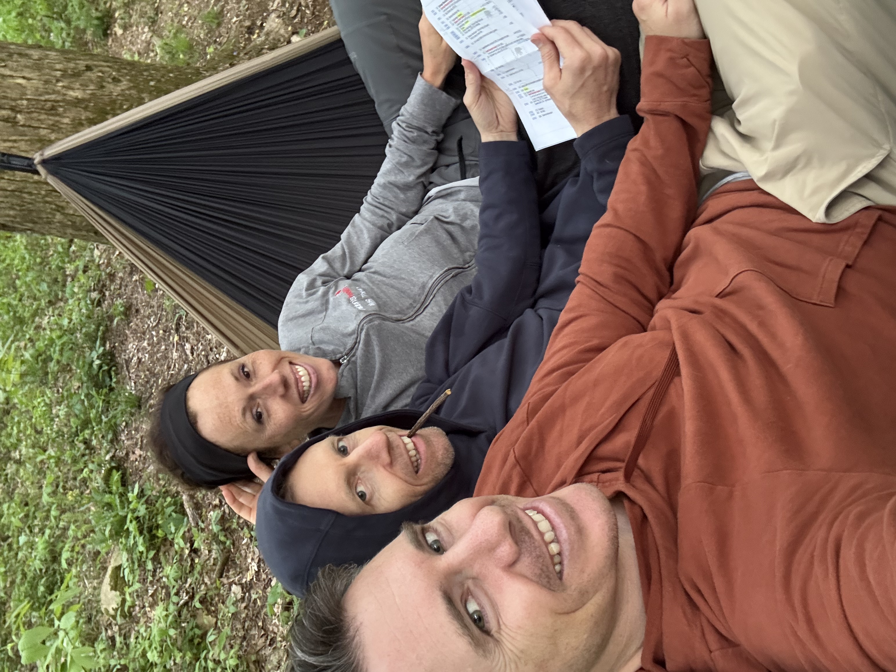 Chiropractor Brandt Adams and wife with friend on a hammock Chiropractor Brandt Adams and wife with friend on a hammock