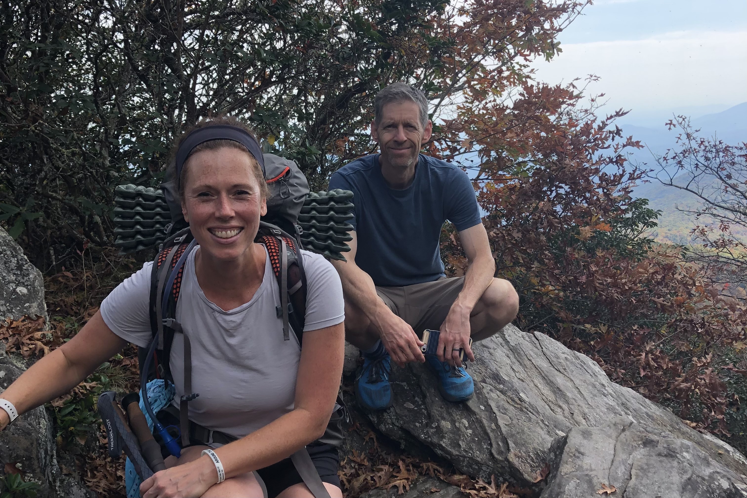 chiropractor Brandt Adams and wife Shannon on Appalachian Trail  chiropractor Brandt Adams and wife Shannon on Appalachian Trail