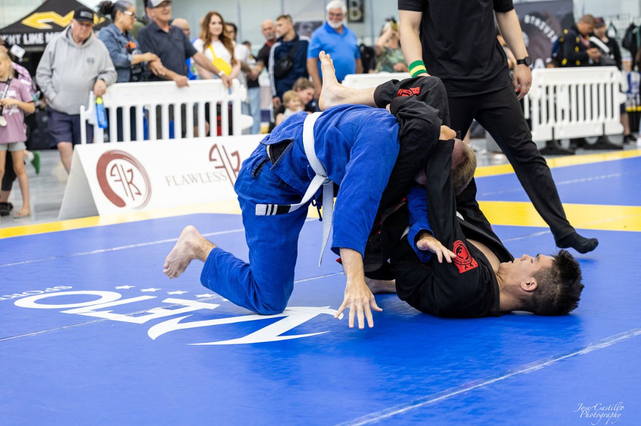 Martial arts instructor with kids