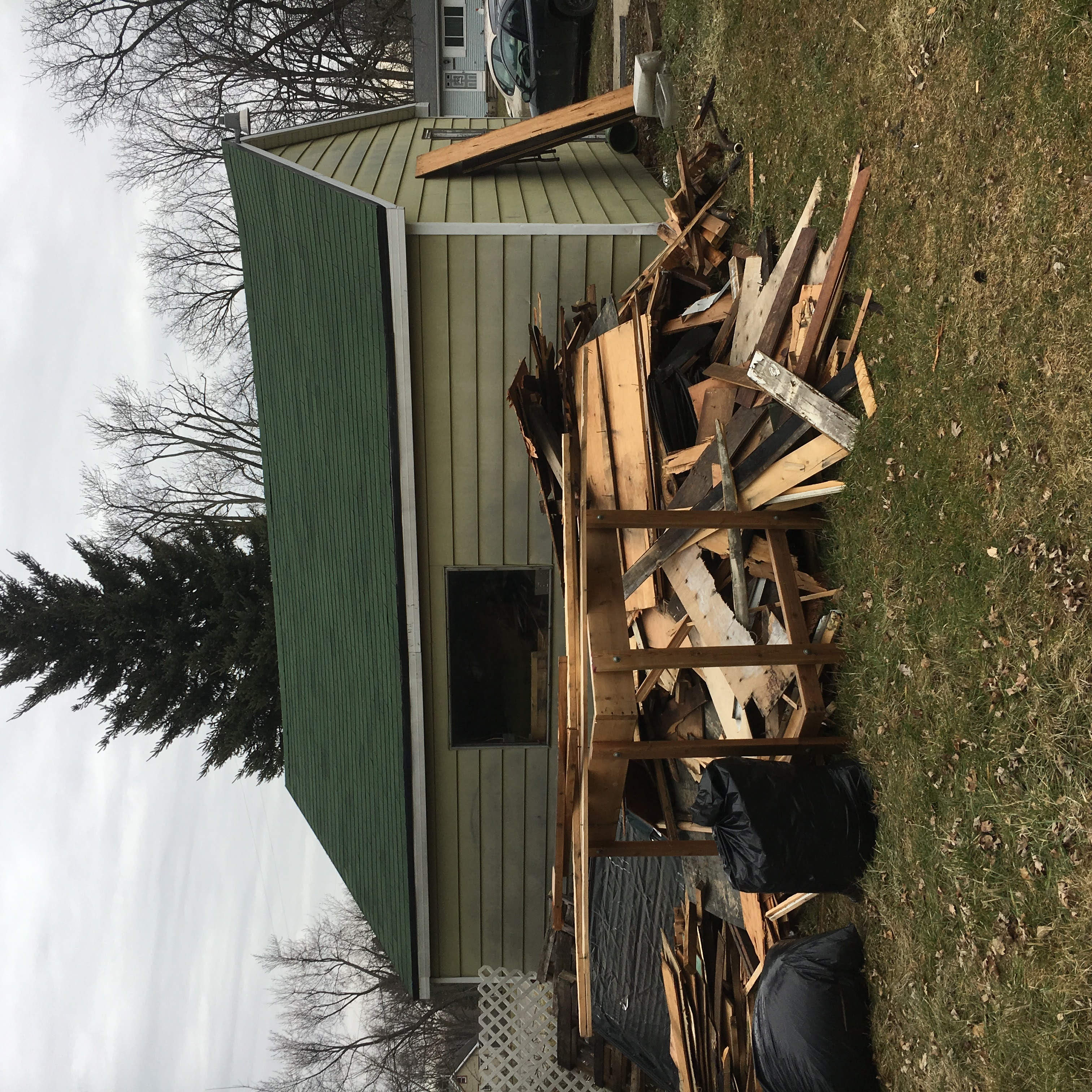 A newly installed green roof