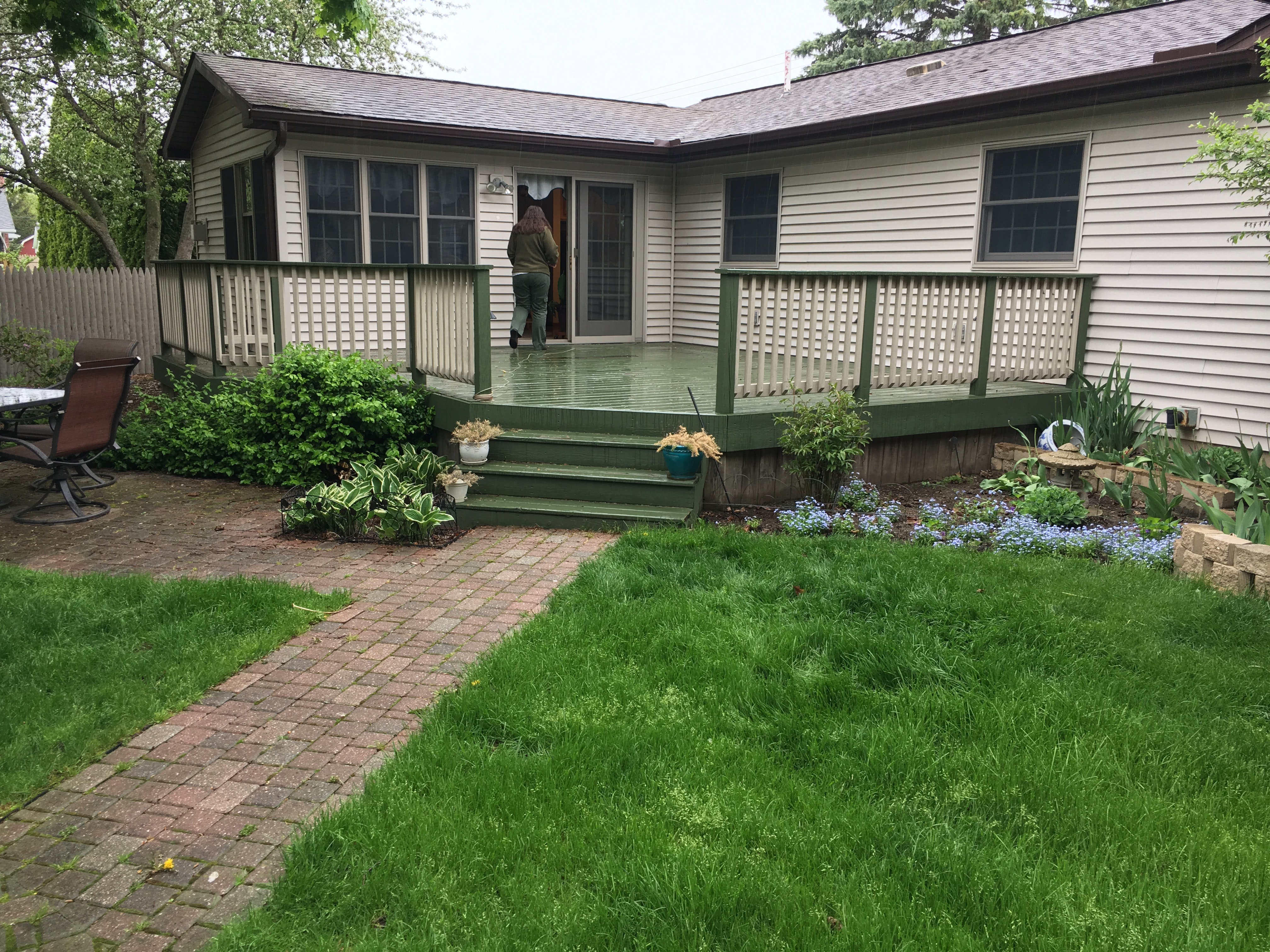 Newly built deck, after paint