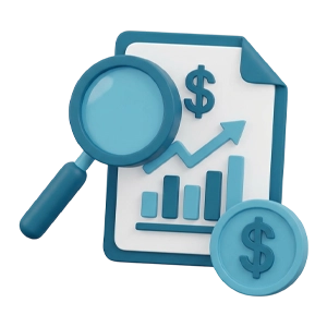 Financial tracking icon