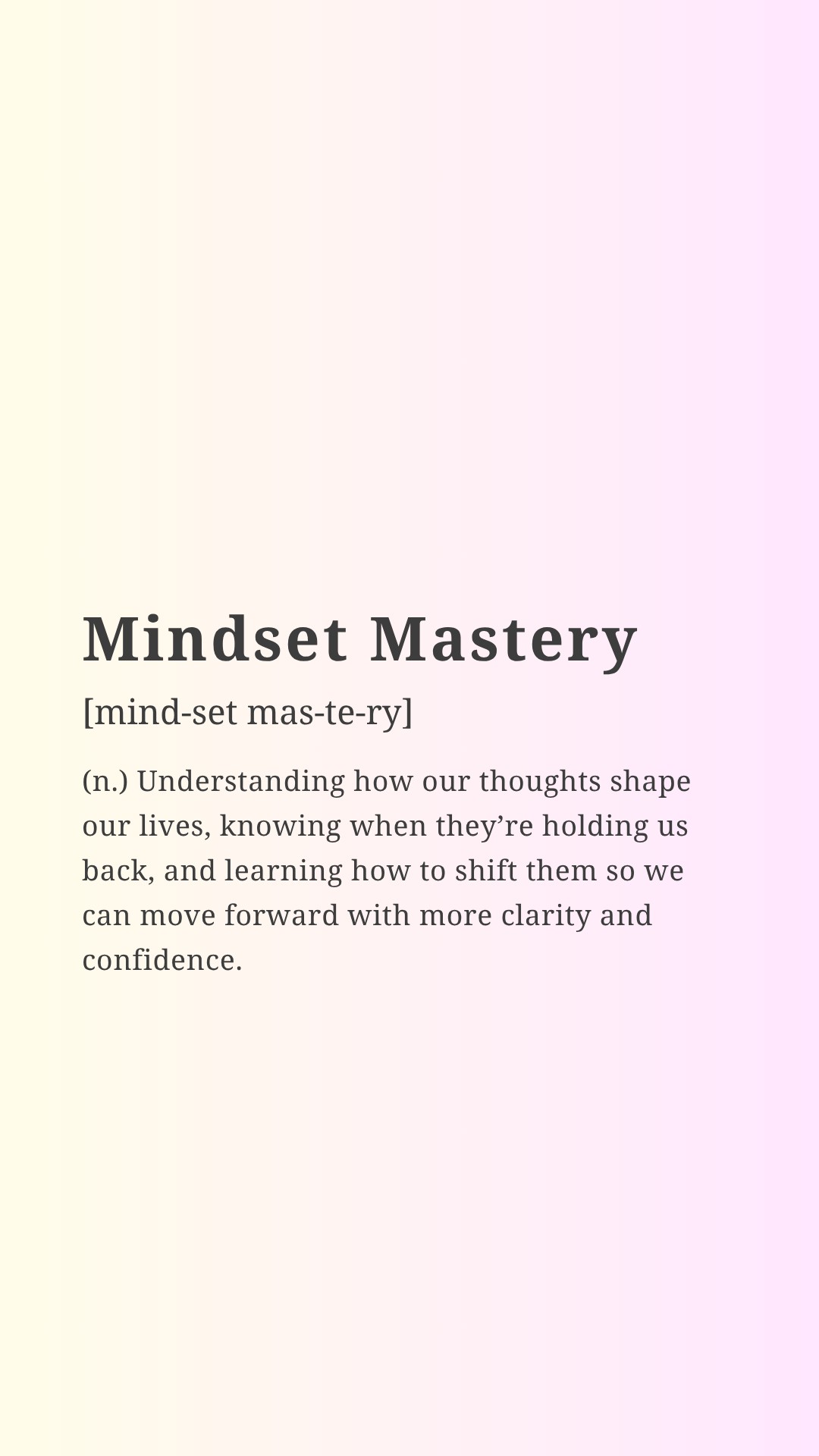 Mindset Mastery