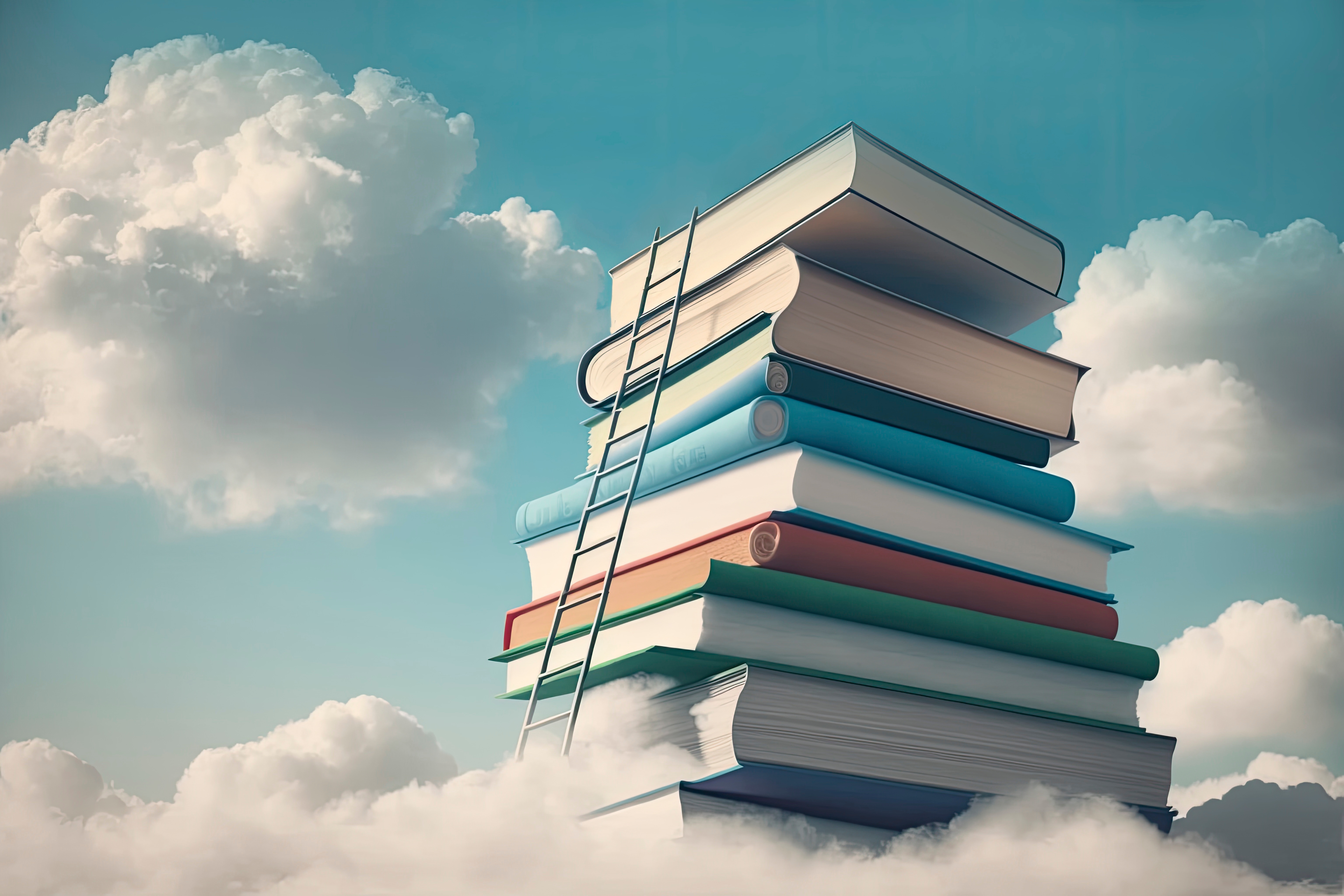Image of books showing growth in business knowledge and success
