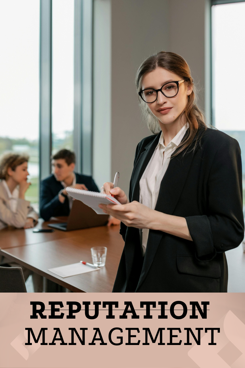 Visual guide on reputation management, showcasing methods to enhance and maintain a positive reputation online and offline. Visual guide on reputation management, showcasing methods to enhance and maintain a positive reputation online and offline.