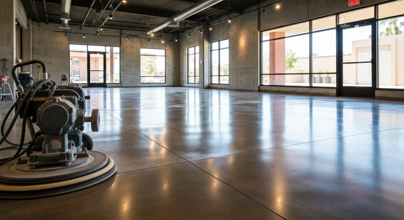 Polished concrete floor
