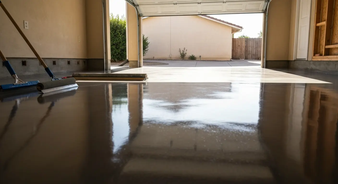 Epoxy garage floor installation