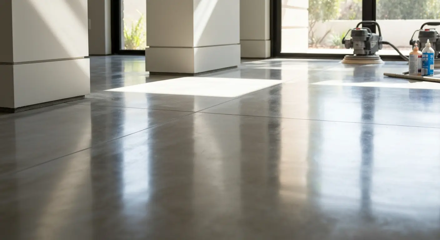 Polished concrete floor