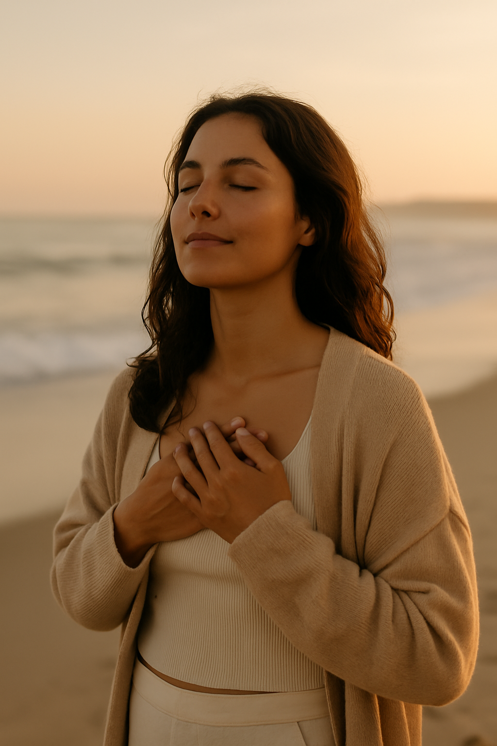 Young woman gazing thoughtfully into the distance, symbolizing hope, reflection, and trusting the healing journey. Young woman gazing thoughtfully into the distance, symbolizing hope, reflection, and trusting the healing journey.