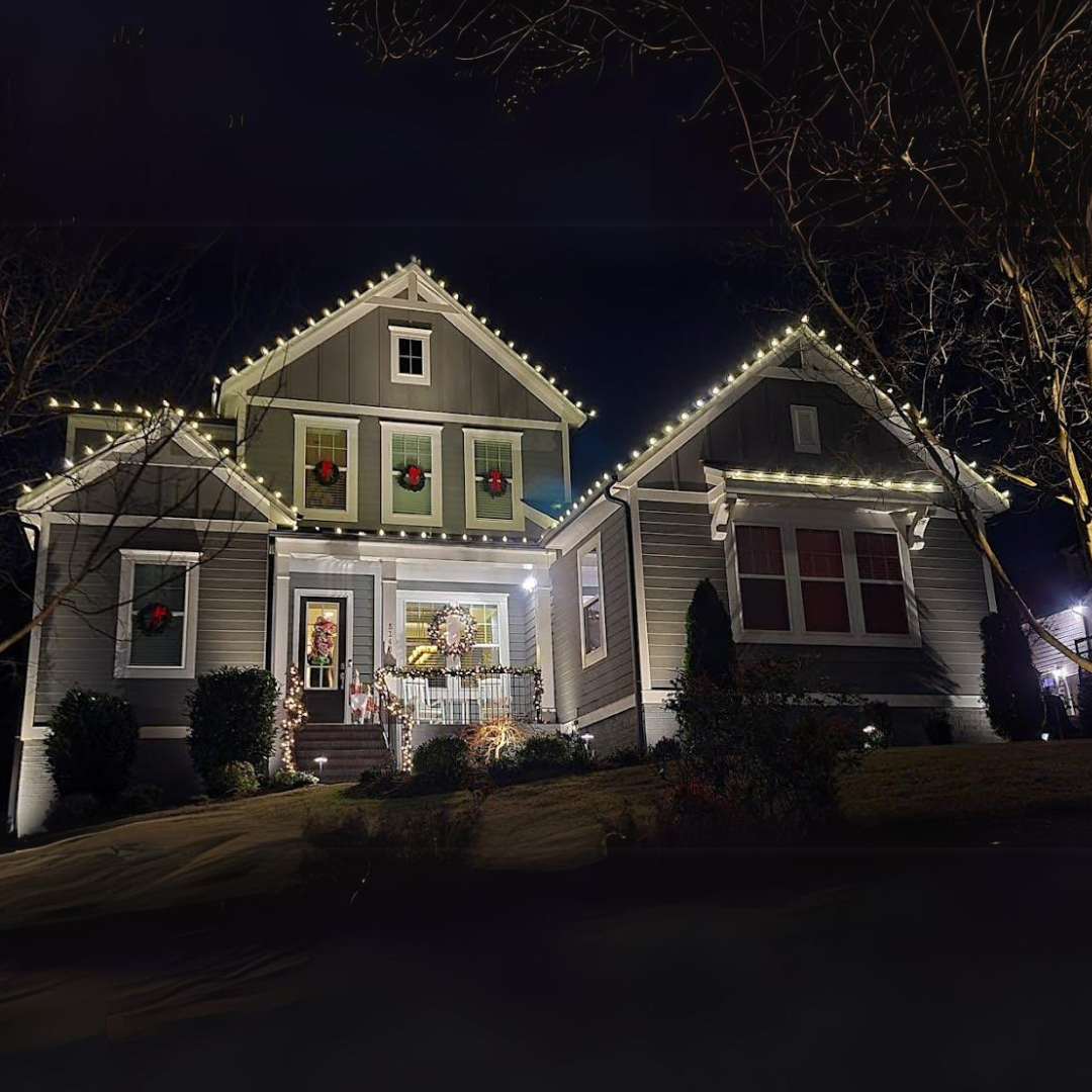 Christmas lights installation