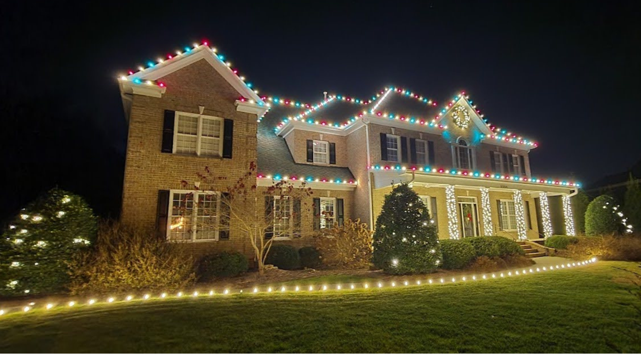 Christmas lights installation