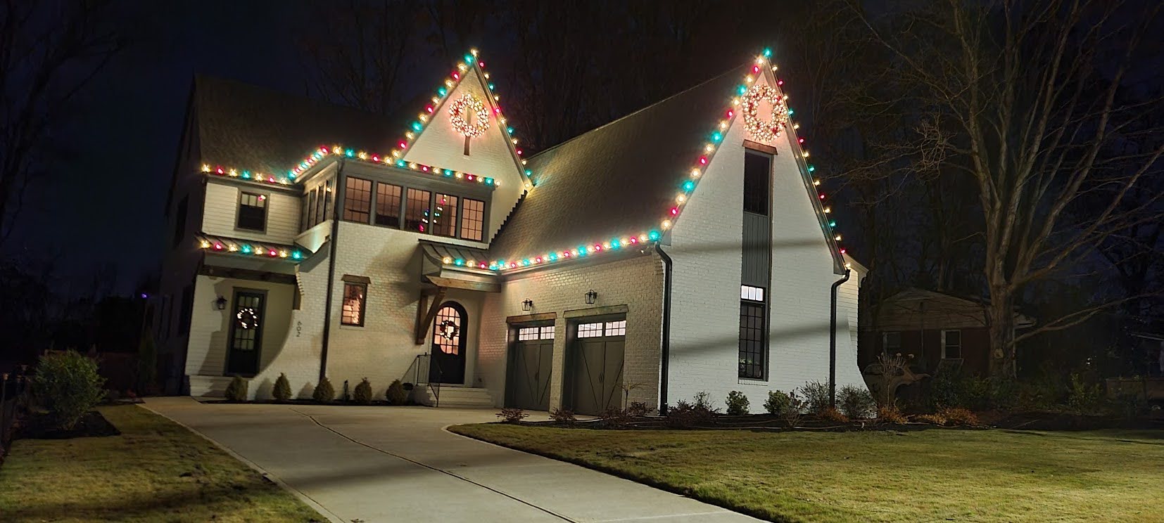 Christmas lights installation