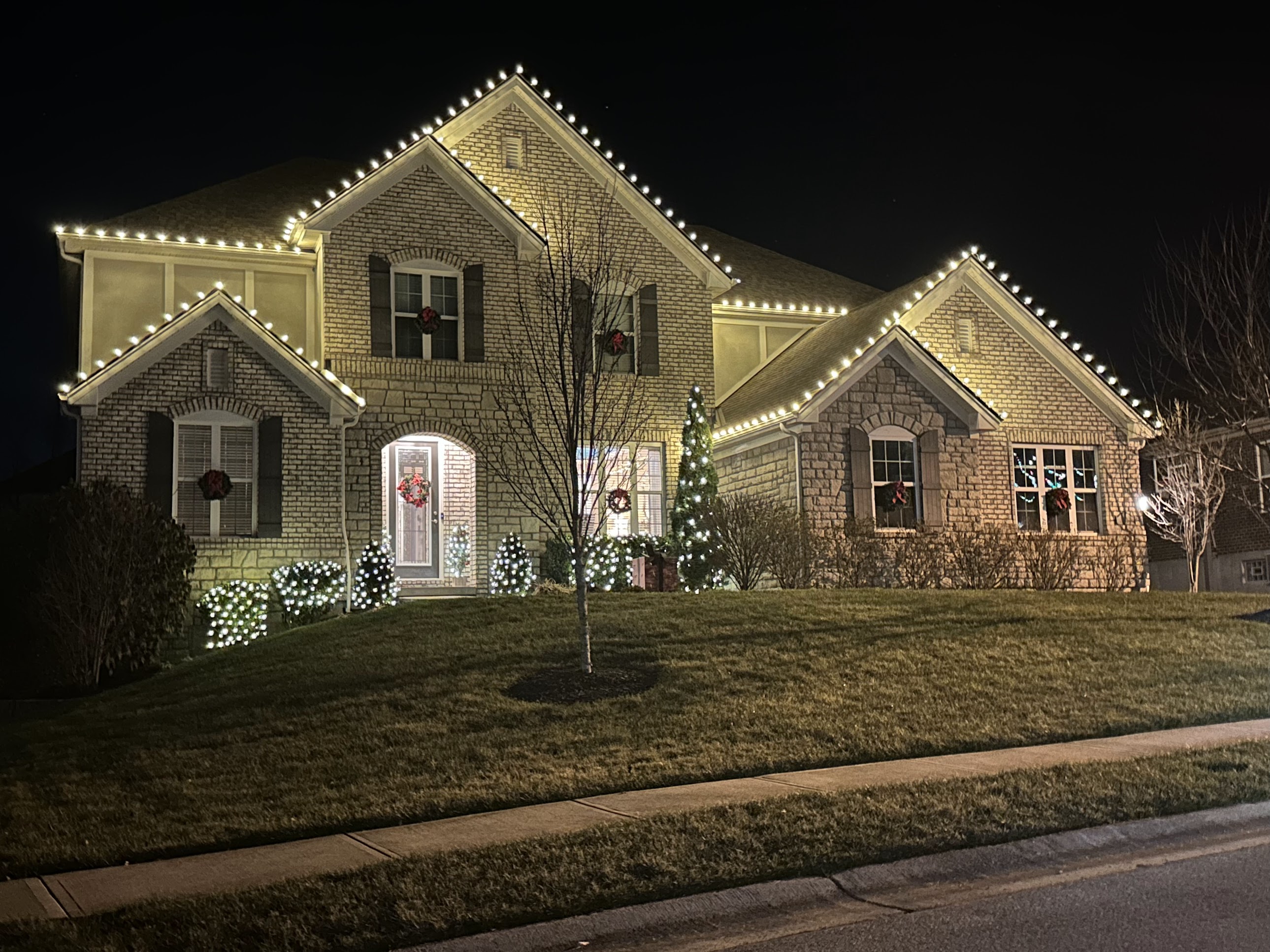 Christmas lights installation