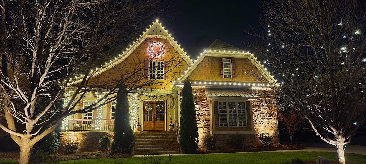 Christmas lights installation