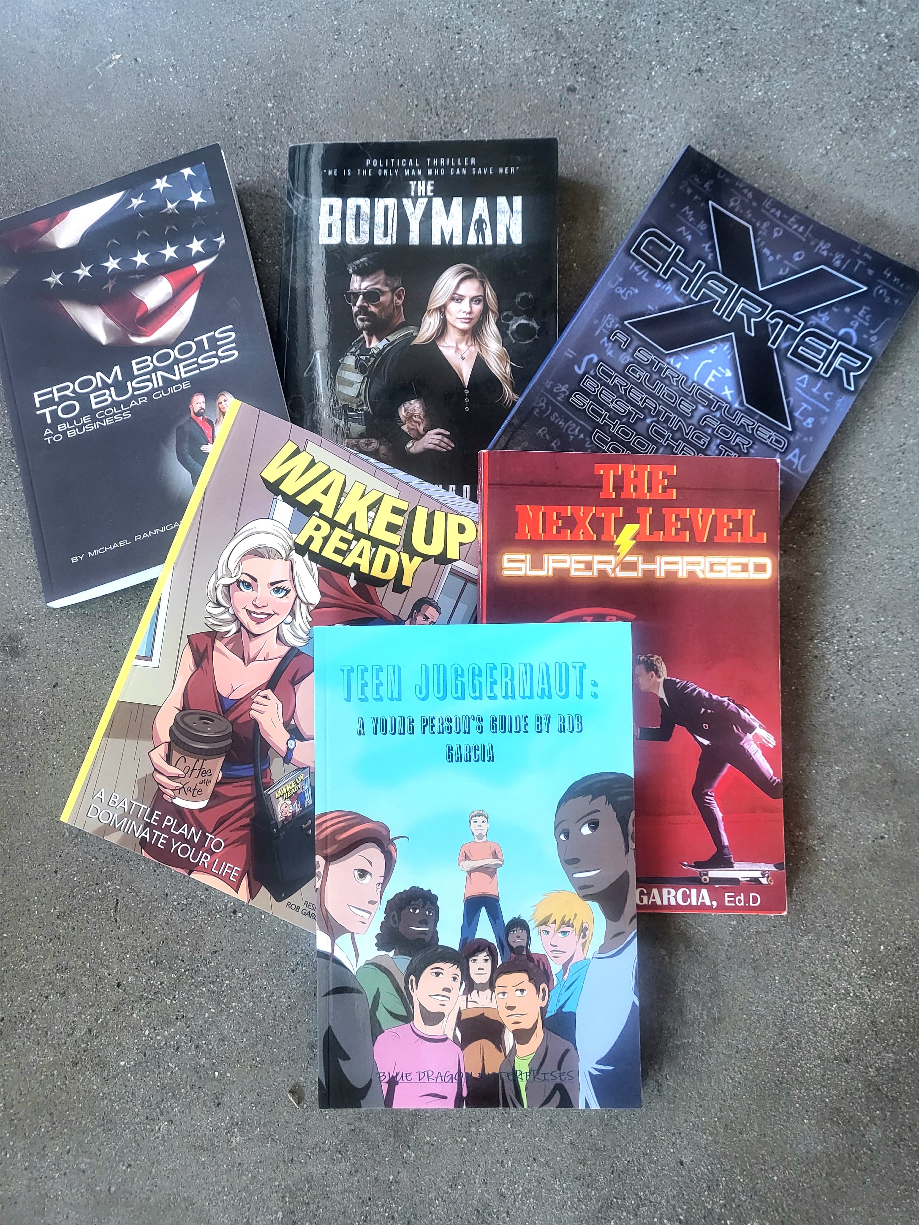 Books spread, published works