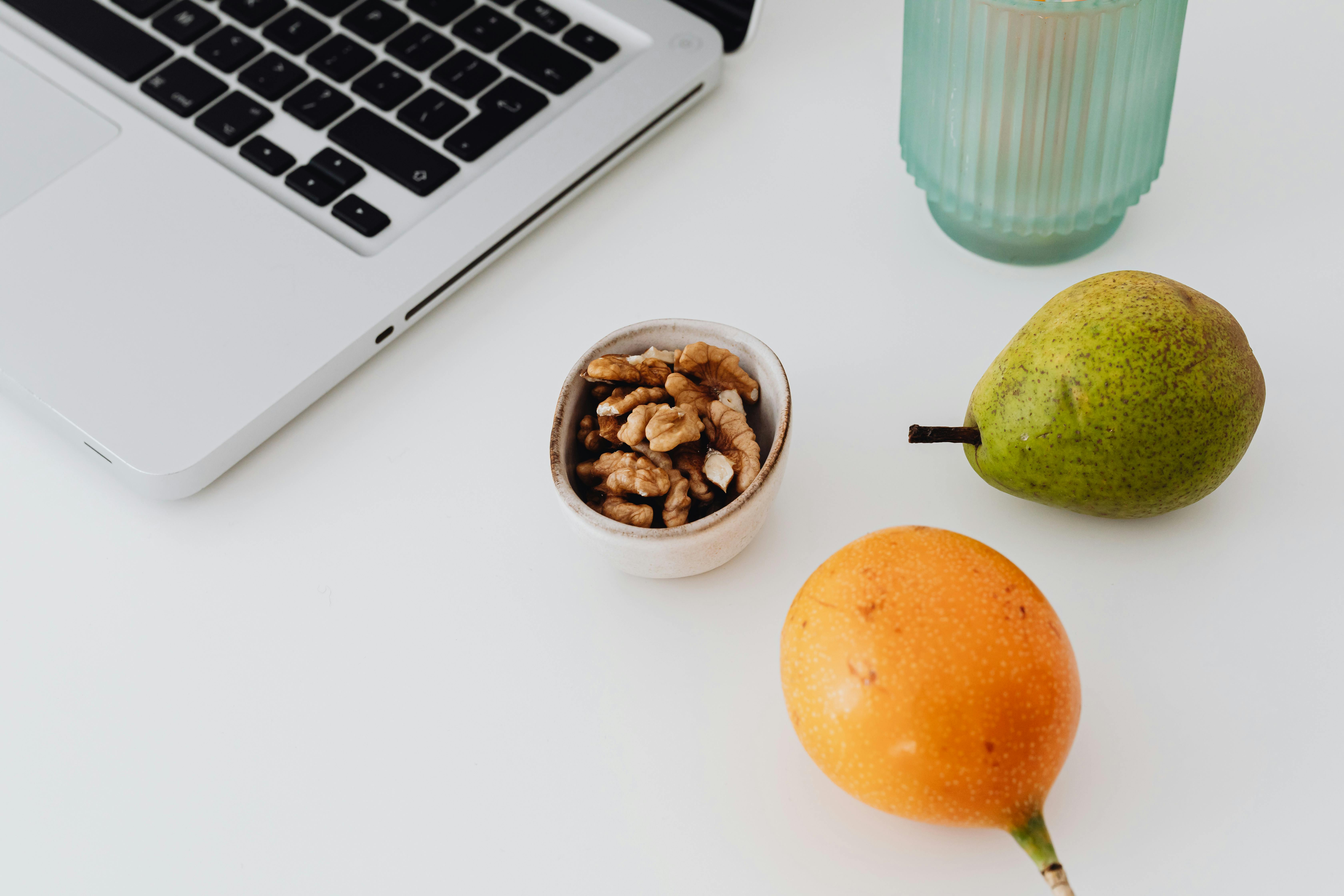 health, work, wellbeing, desk, fruit