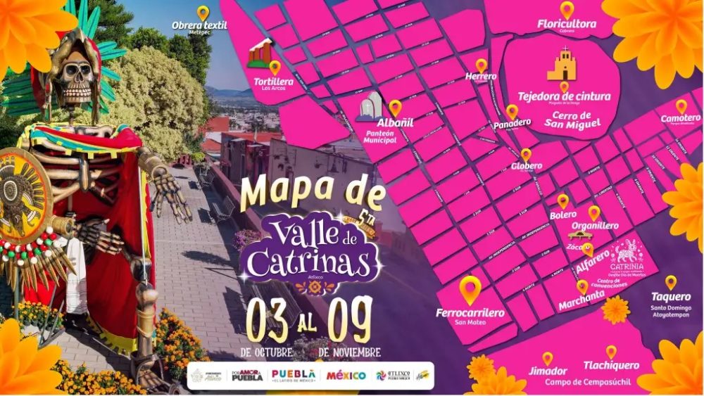 Mapa del Valle de Catrinas