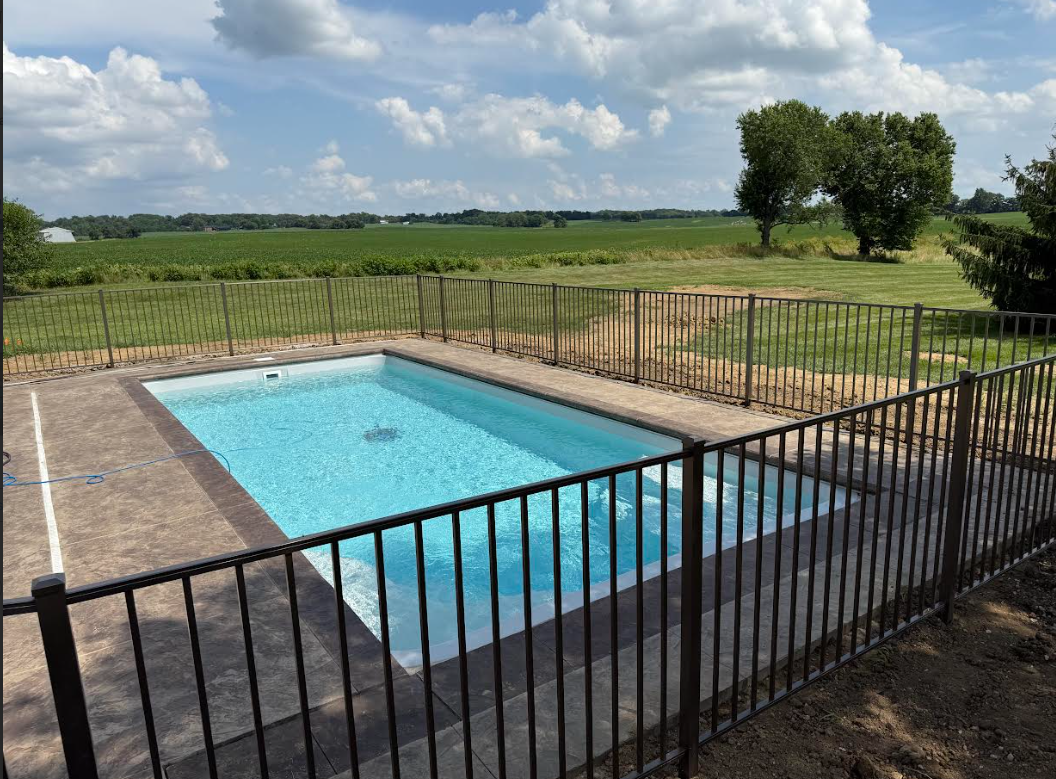 Pool fence installation by A:Z Contracting in Central Ohio