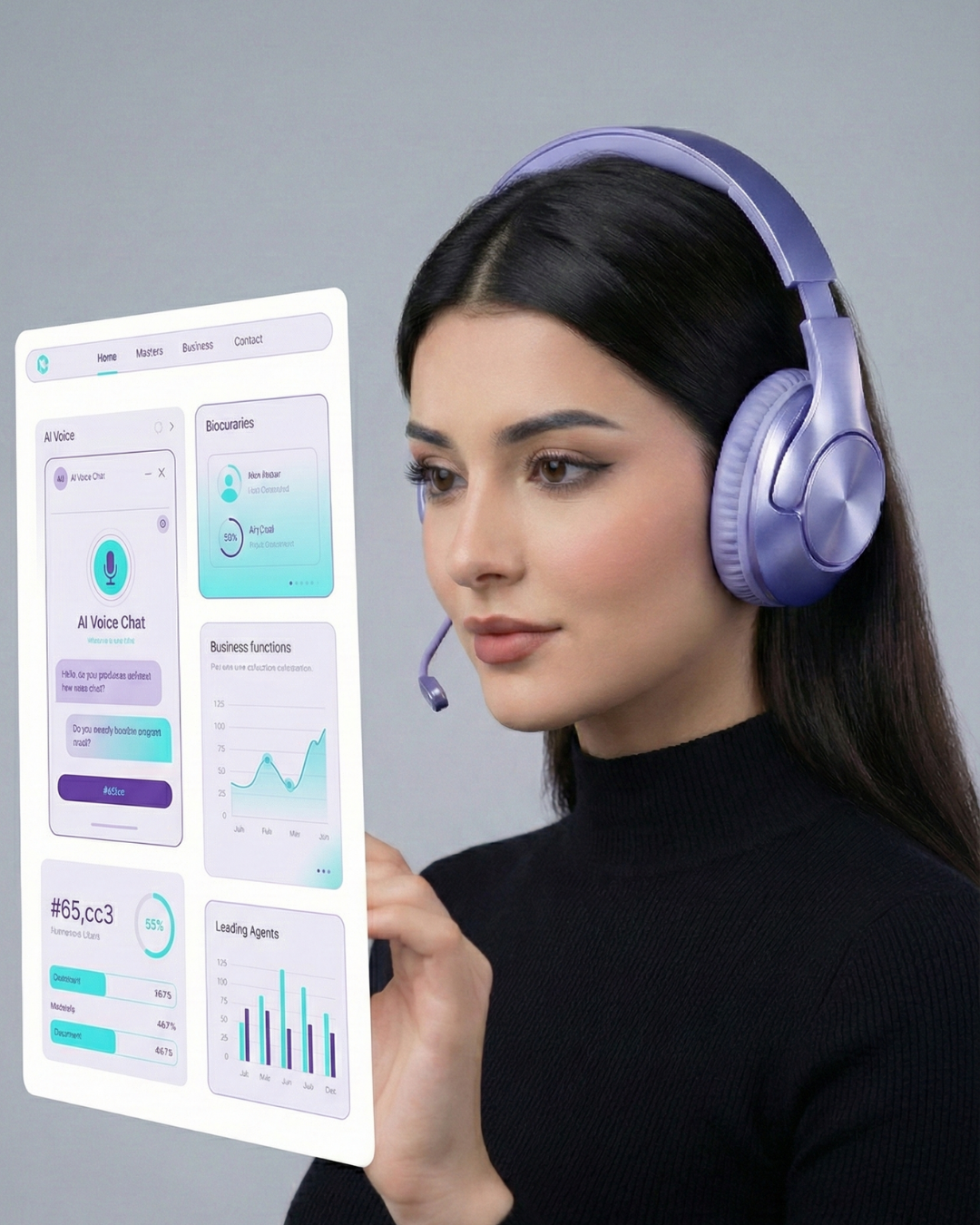 Voice AI Chat Widget Interface