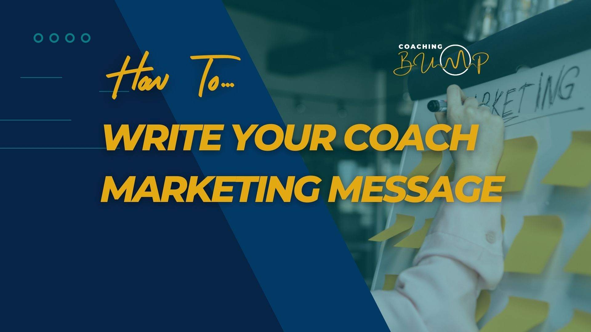 How To Write Your Coach Marketing Message